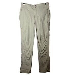 Athleta Trekkie Straight Leg Pant Khaki Tan Lightweight Hiking Stretch 28" Waist